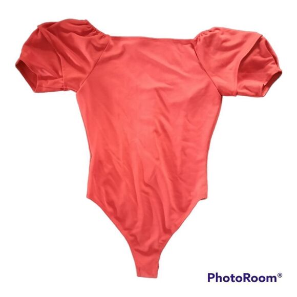 Forever 21 Button Front Puff Sleeve BodySuit - Picture 4 of 4